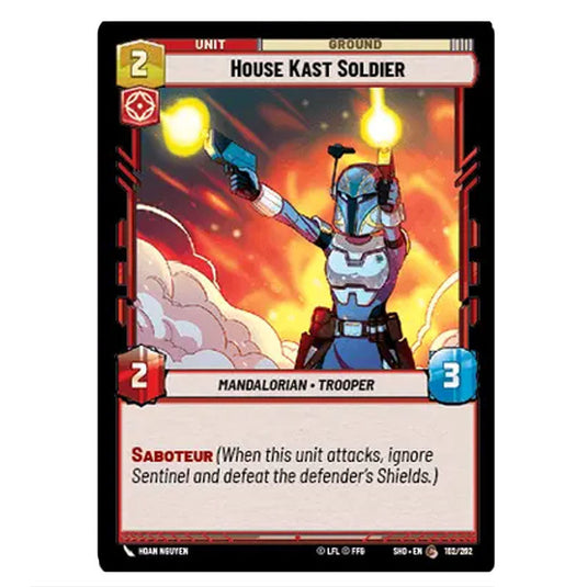 House Kast Soldier 162/262 card from the Star Wars Unlimited set Shadows of the Galaxy