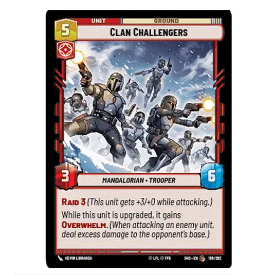 Clan Challengers 169/262 card from the Star Wars Unlimited set Shadows of the Galaxy