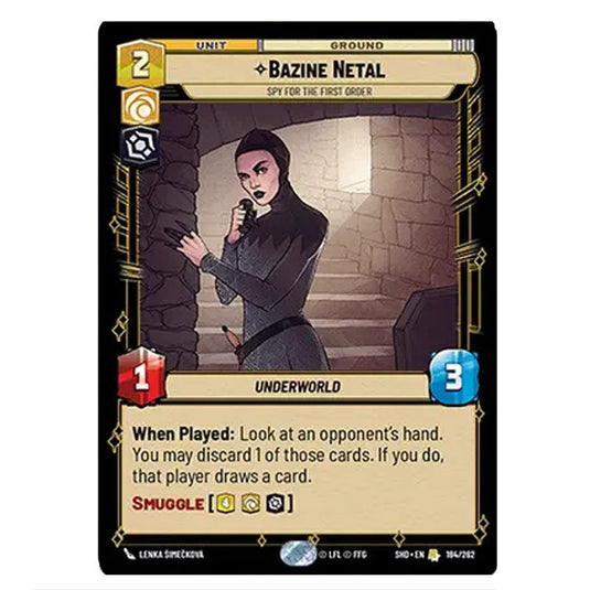 Bazine Netal 184/262 card from the Star Wars Unlimited set Shadows of the Galaxy