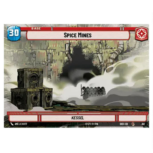 Spice Mines 302 card from the Star Wars Unlimited set Shadows of the Galaxy