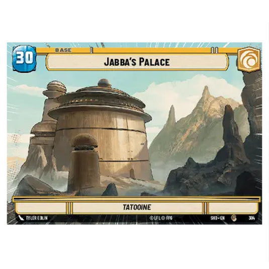 Jabba’s Palace 304 card from the Star Wars Unlimited set Shadows of the Galaxy