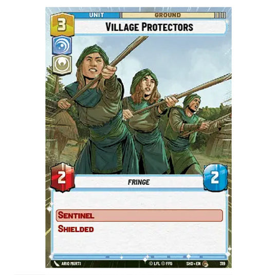 Village Protectors 319 card from the Star Wars Unlimited set Shadows of the Galaxy