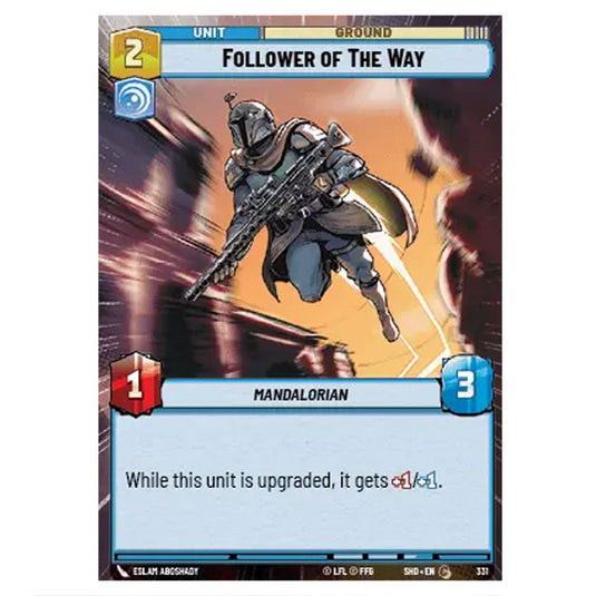 Follower of The Way 331 card from the Star Wars Unlimited set Shadows of the Galaxy