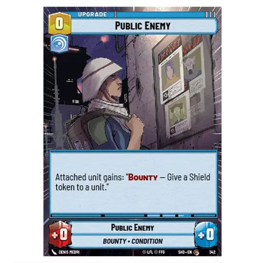 Public Enemy 342 card from the Star Wars Unlimited set Shadows of the Galaxy