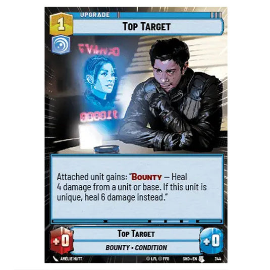 Top Target 344 card from the Star Wars Unlimited set Shadows of the Galaxy