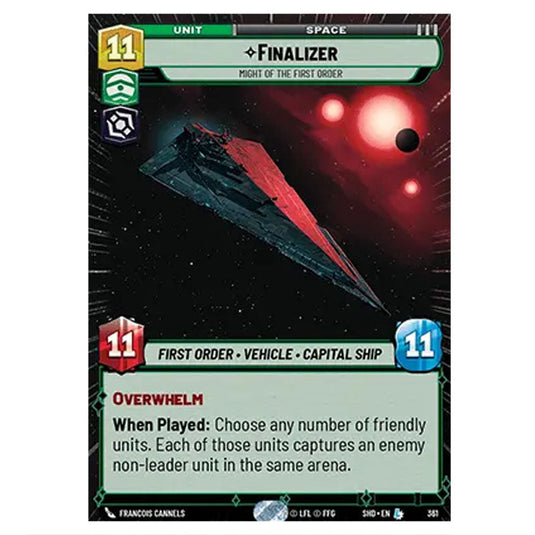 Finalizer 361 card from the Star Wars Unlimited set Shadows of the Galaxy