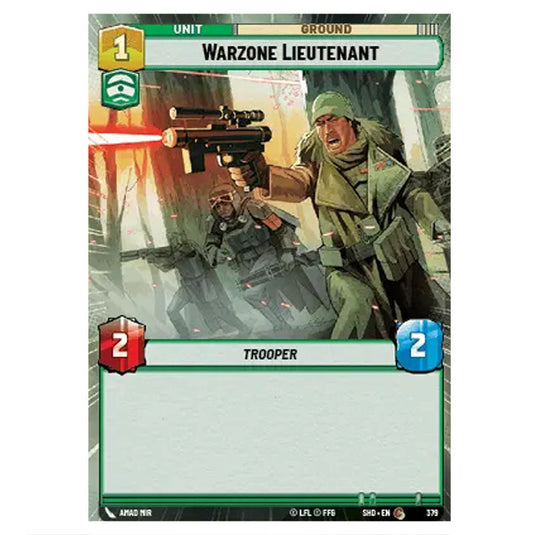 Warzone Lieutenant 379 card from the Star Wars Unlimited set Shadows of the Galaxy