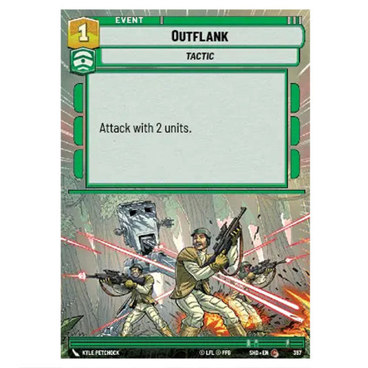 Outflank 397 card from the Star Wars Unlimited set Shadows of the Galaxy