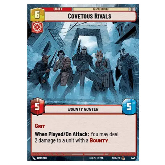 Covetous Rivals 440 card from the Star Wars Unlimited set Shadows of the Galaxy