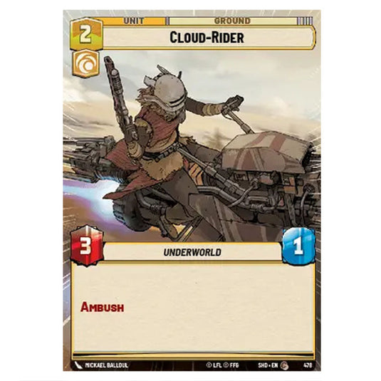 Cloud-Rider 478 card from the Star Wars Unlimited set Shadows of the Galaxy