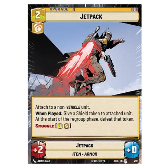 Jetpack 492 card from the Star Wars Unlimited set Shadows of the Galaxy