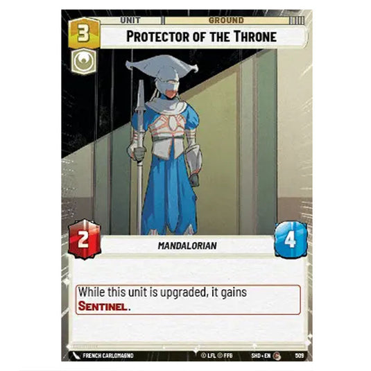 Protector of the Throne 509 card from the Star Wars Unlimited set Shadows of the Galaxy