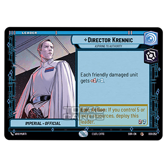 Star Wars Unlimited - Spark of Rebellion - Director Krennic (Common) - 001/252