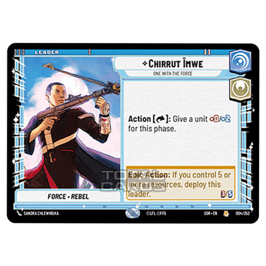 Star Wars Unlimited - Spark of Rebellion - Chirrut Îmwe (Rare) - 004/252