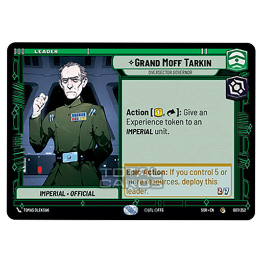 Star Wars Unlimited - Spark of Rebellion - Grand Moff Tarkin (Common) - 007/252