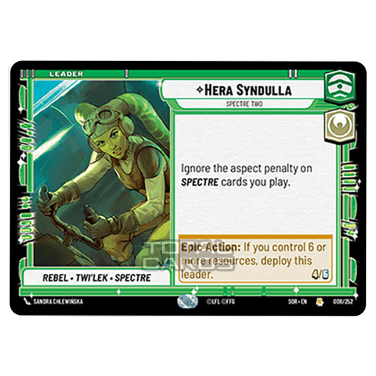 Star Wars Unlimited - Spark of Rebellion - Hera Syndulla (Rare) - 008/252