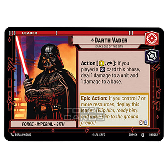 Star Wars Unlimited - Spark of Rebellion - Darth Vader (Special) - 010/252