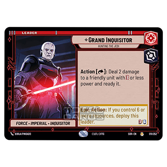 Star Wars Unlimited - Spark of Rebellion - Grand Inquisitor (Rare) - 011/252