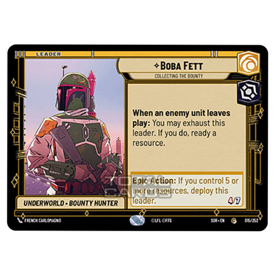 Star Wars Unlimited - Spark of Rebellion - Boba Fett (Common) - 015/252