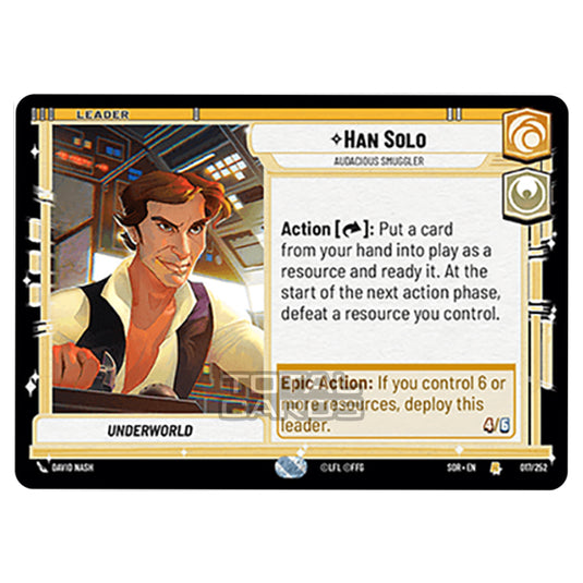 Star Wars Unlimited - Spark of Rebellion - Han Solo (Rare) - 017/252