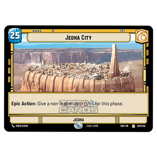 Star Wars Unlimited - Spark of Rebellion - Jedha City (Rare) - 028/252