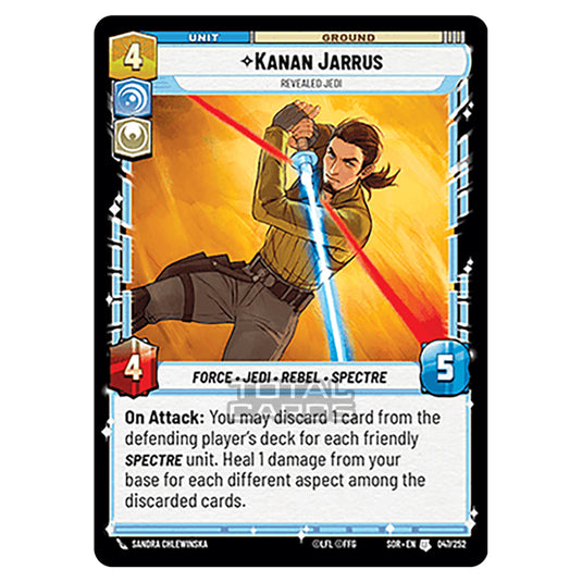 Star Wars Unlimited - Spark of Rebellion - Kanan Jarrus (Uncommon) - 047/252