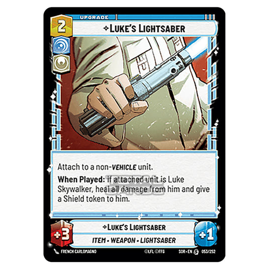 Star Wars Unlimited - Spark of Rebellion - Luke's Lightsaber (Special) - 053/252