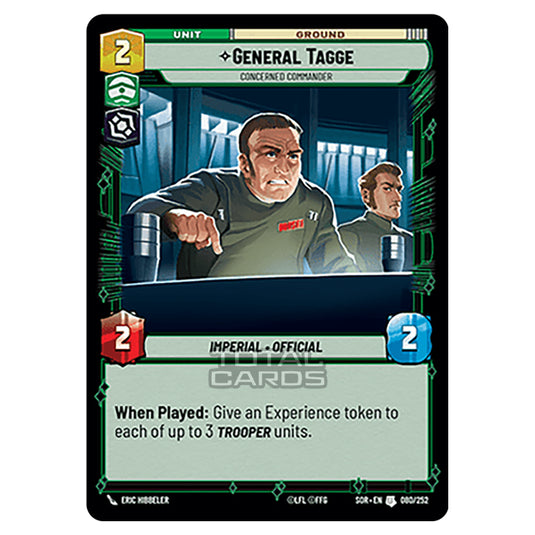 Star Wars Unlimited - Spark of Rebellion - General Tagge (Uncommon) - 080/252