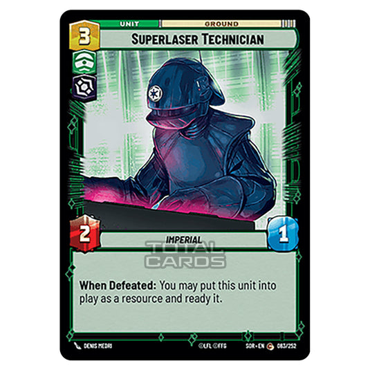 Star Wars Unlimited - Spark of Rebellion - Superlaser Technician (Common) - 083/252