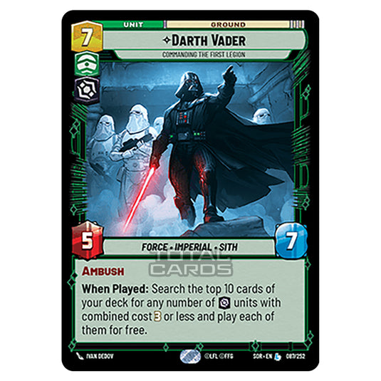 Star Wars Unlimited - Spark of Rebellion - Darth Vader (Legendary) - 087/252