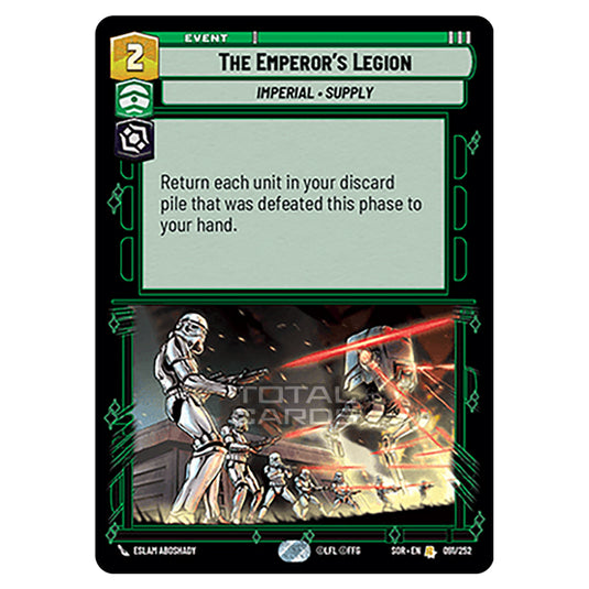 Star Wars Unlimited - Spark of Rebellion - The Emperor's Legion (Rare) - 091/252