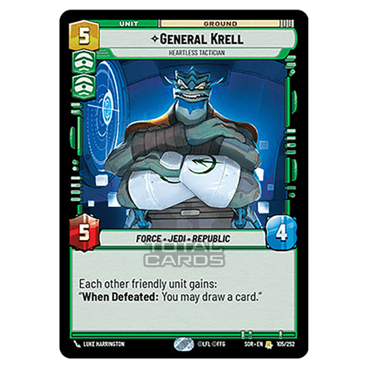 Star Wars Unlimited - Spark of Rebellion - General Krell (Rare) - 105/252