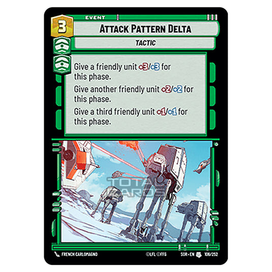 Star Wars Unlimited - Spark of Rebellion - Attack Pattern Delta (Uncommon) - 106/252