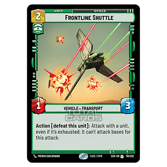 Star Wars Unlimited - Spark of Rebellion - Frontline Shuttle (Rare) - 110/252