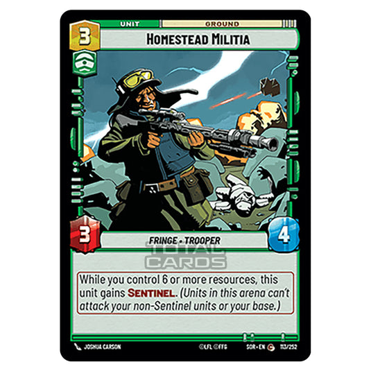 Star Wars Unlimited - Spark of Rebellion - Homestead Militia (Common) - 113/252