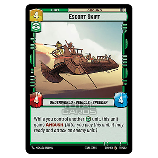 Star Wars Unlimited - Spark of Rebellion - Escort Skiff (Common) - 114/252