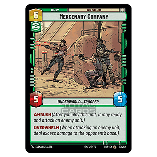 Star Wars Unlimited - Spark of Rebellion - Mercenary Company (Common) - 117/252