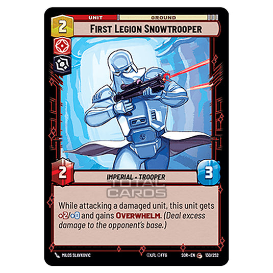 Star Wars Unlimited - Spark of Rebellion - First Legion Snowtrooper (Common) - 130/252