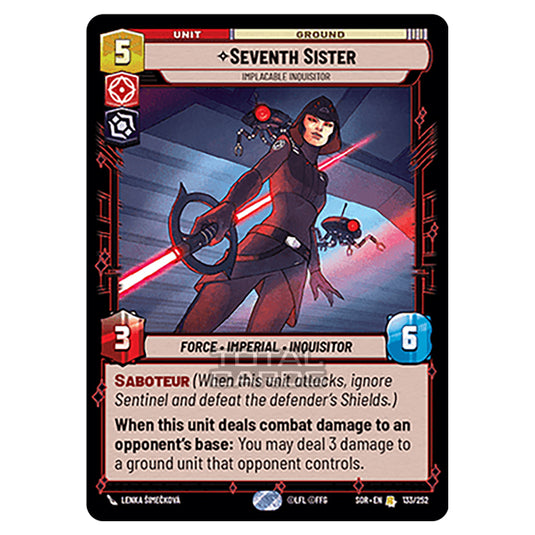 Star Wars Unlimited - Spark of Rebellion - Seventh Sister (Rare) - 133/252