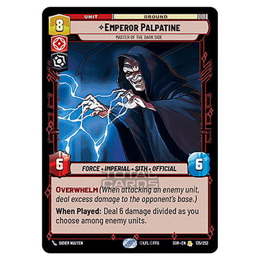 Star Wars Unlimited - Spark of Rebellion - Emperor Palpatine (Rare) - 135/252