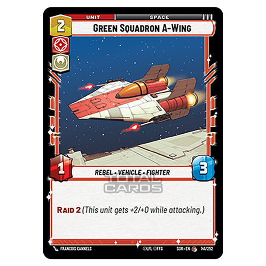 Star Wars Unlimited - Spark of Rebellion - Green Squadron A-Wing (Common) - 141/252