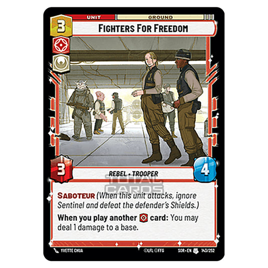 Star Wars Unlimited - Spark of Rebellion - Fighters for Freedom (Uncommon) - 143/252