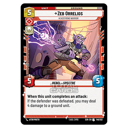 Star Wars Unlimited - Spark of Rebellion - Zeb Orrelios (Uncommon) - 146/252