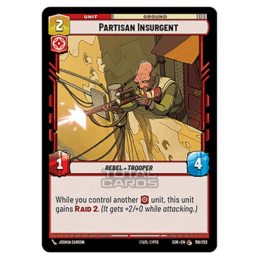 Star Wars Unlimited - Spark of Rebellion - Partisan Insurgent (Common) - 159/252