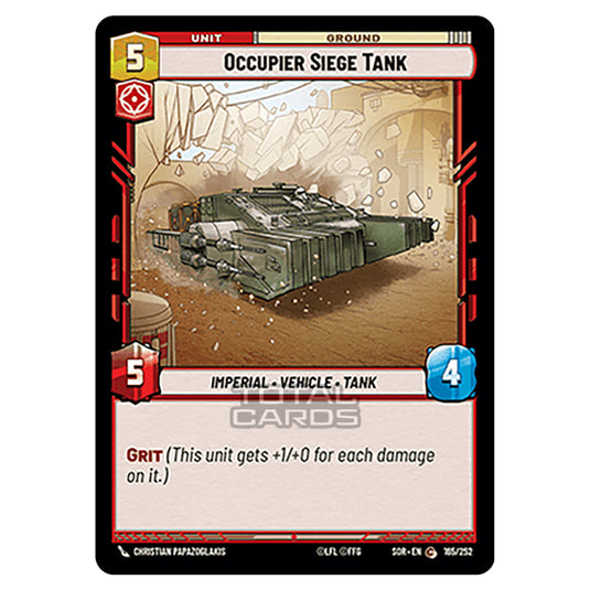 Star Wars Unlimited - Spark of Rebellion - Occupier Siege Tank (Common) - 165/252