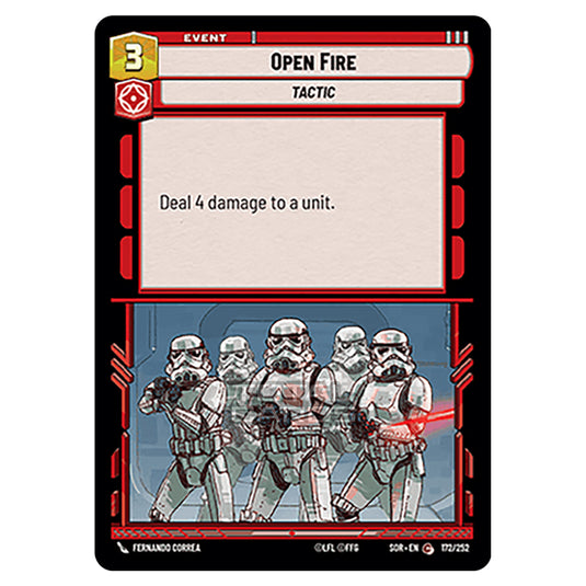 Star Wars Unlimited - Spark of Rebellion - Open Fire (Common) - 172/252