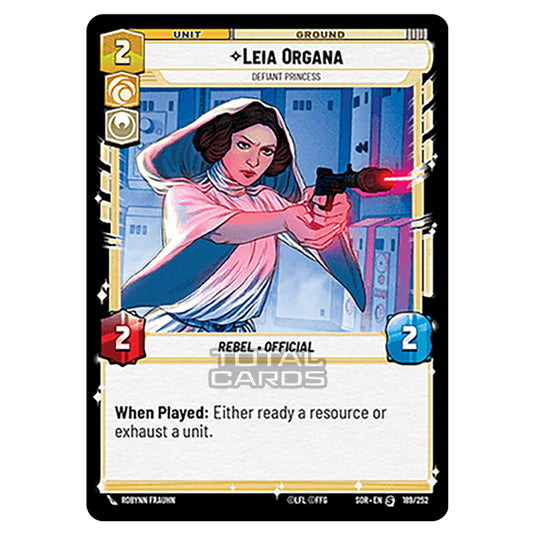 Star Wars Unlimited - Spark of Rebellion - Leia Organa (Special) - 189/252