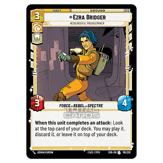 Star Wars Unlimited - Spark of Rebellion - Ezra Bridger (Uncommon) - 192/252