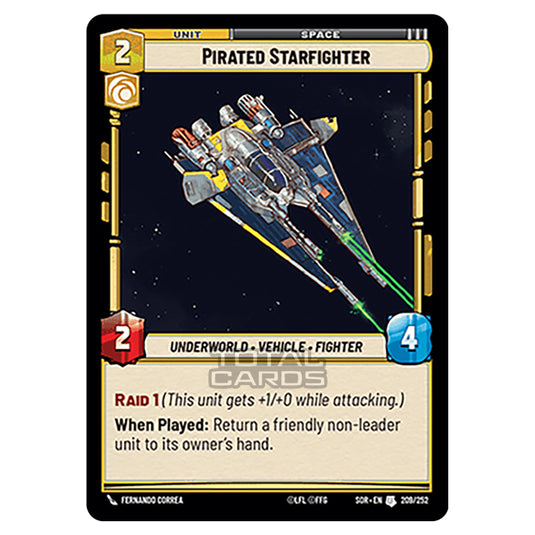 Star Wars Unlimited - Spark of Rebellion - Pirated Starfighter (Uncommon) - 209/252