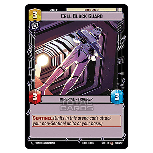 Star Wars Unlimited - Spark of Rebellion - Cell Block Guard (Common) - 229/252